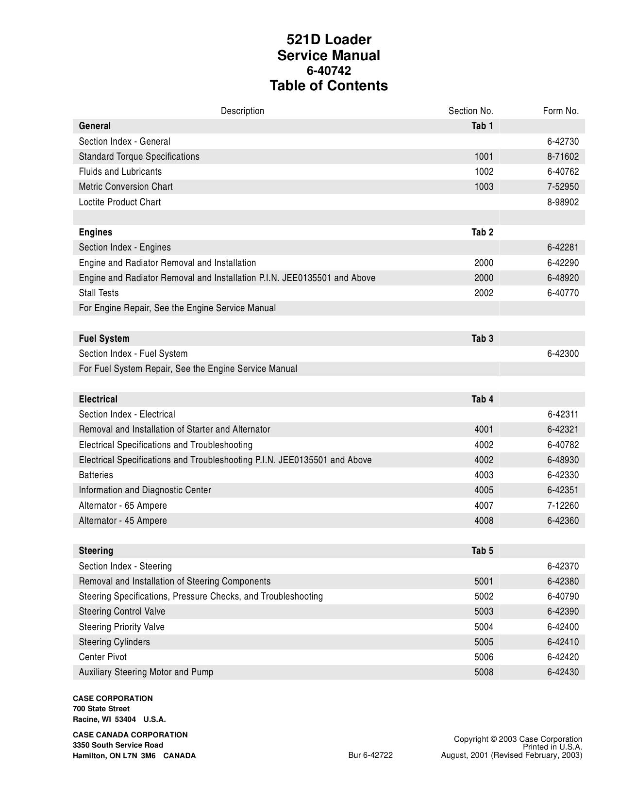 521D Loader en Service Manual